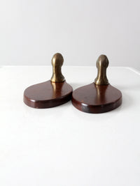 vintage brass duck valet trays pair