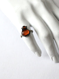 vintage amber statement ring