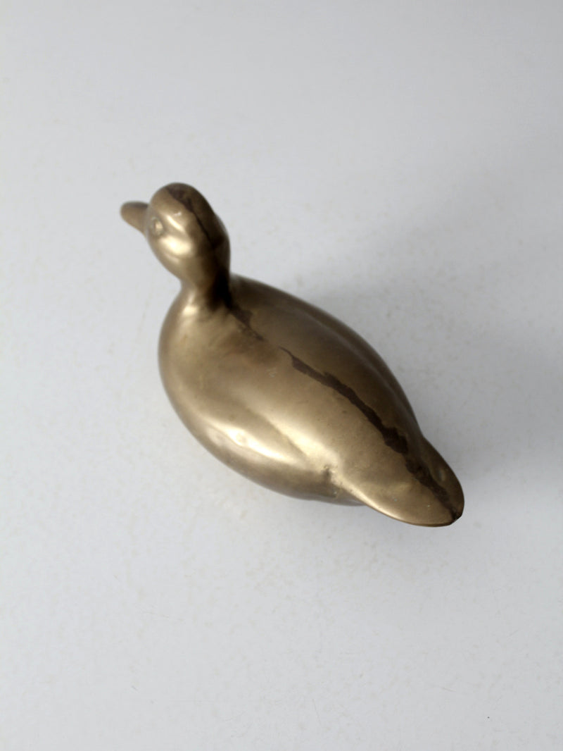 mid century brass duck