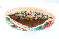 vintage 60s embroidered basket bag