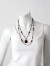 vintage double chain pendant necklace