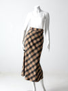 vintage plaid maxi skirt