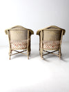 antique wicker chair and rocker