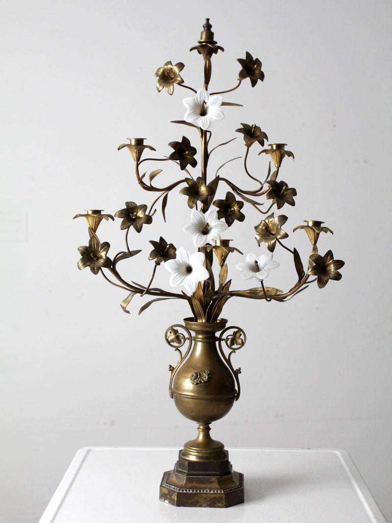 mid century tole candelabra