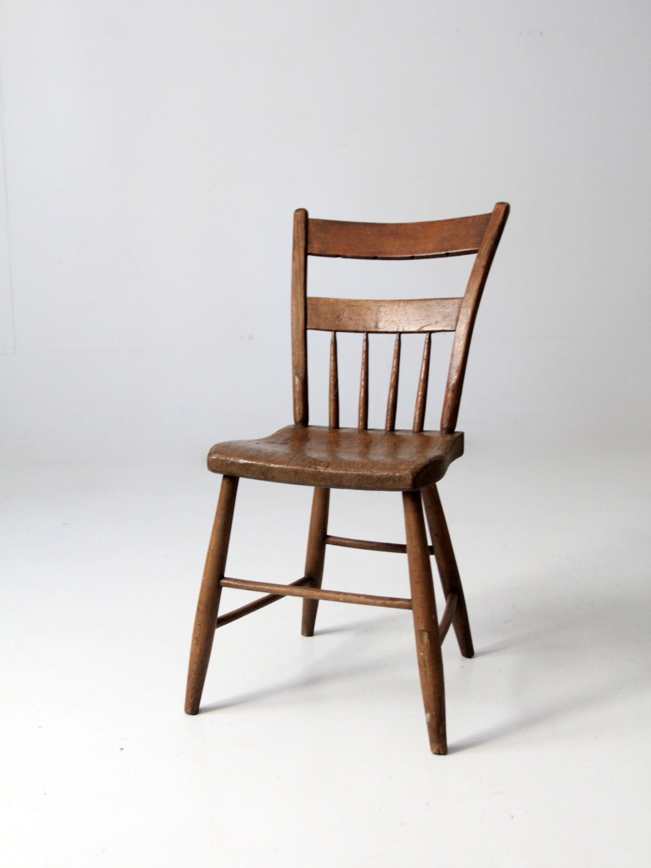 antique plank seat chair – 86 Vintage
