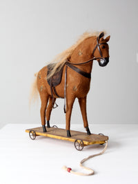 antique horse pull toy