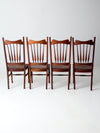 antique wooden dining chairs set/4