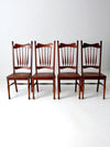 antique wooden dining chairs set/4