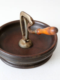 antique nut cracker bowl