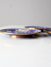 vintage Ching-t'ai Ian Artist Workshop cloissone plates set/3