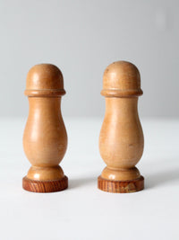 vintage wood salt and pepper shakers