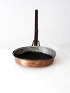 antique copper saute pan