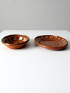vintage Mexican pottery serving dishes pair