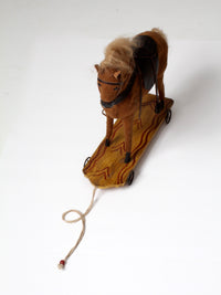 antique horse pull toy