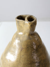 vintage free form studio pottery vase
