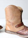 vintage 50s kid's embossed cowboy boots