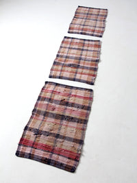 vintage rag rugs set of 3