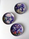 vintage Ching-t'ai Ian Artist Workshop cloissone plates set/3