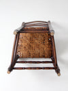 antique splint weave seat chair