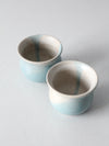 vintage studio pottery cachepots pair
