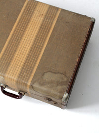 vintage striped suitcase