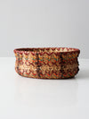 vintage woven basket bowl