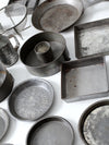 vintage kitchen baking pan collection