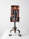 antique oversize matchbox with stand
