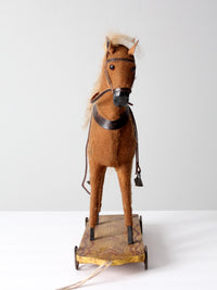antique horse pull toy