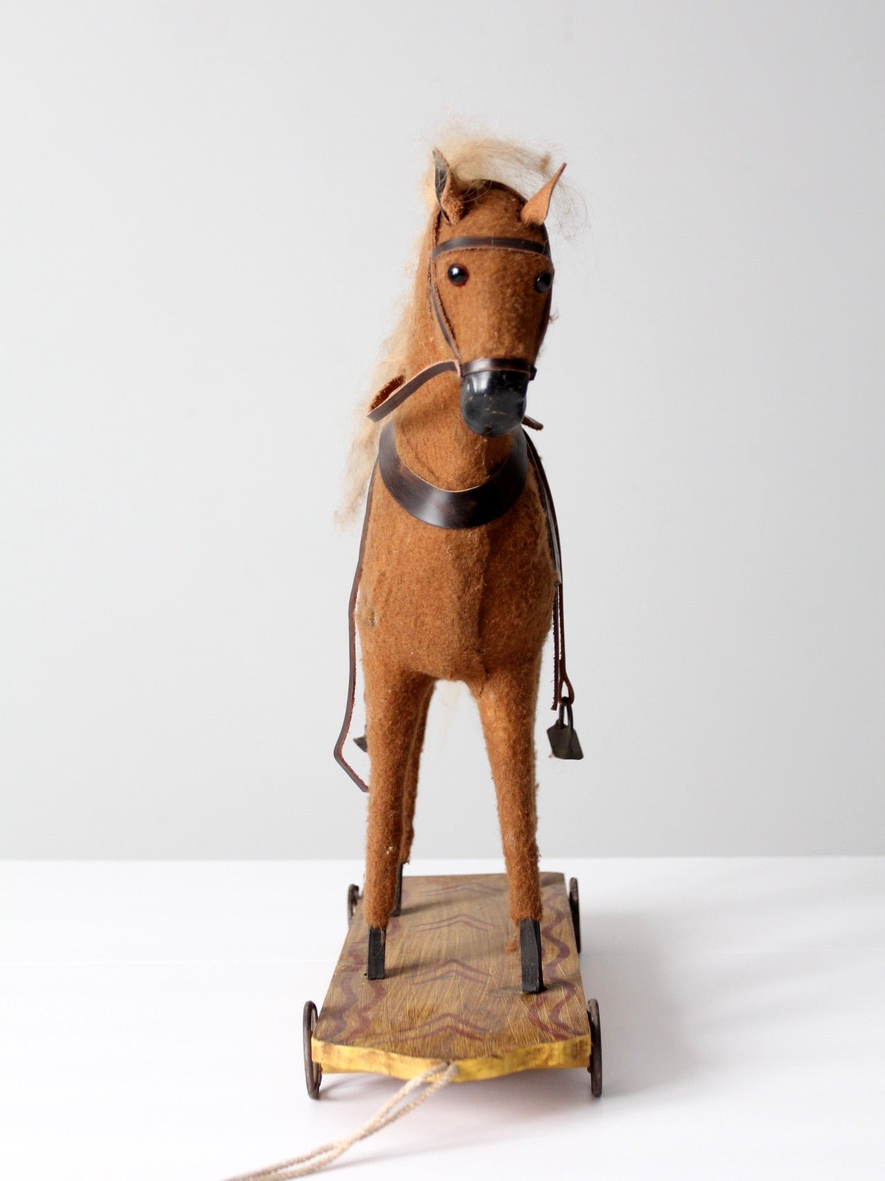 antique horse pull toy