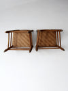 antique spint weave seat chairs pair