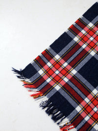 vintage plaid throw blanket