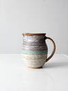 vintage studio pottery pitcher