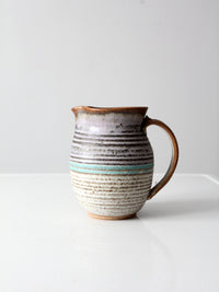 vintage studio pottery pitcher