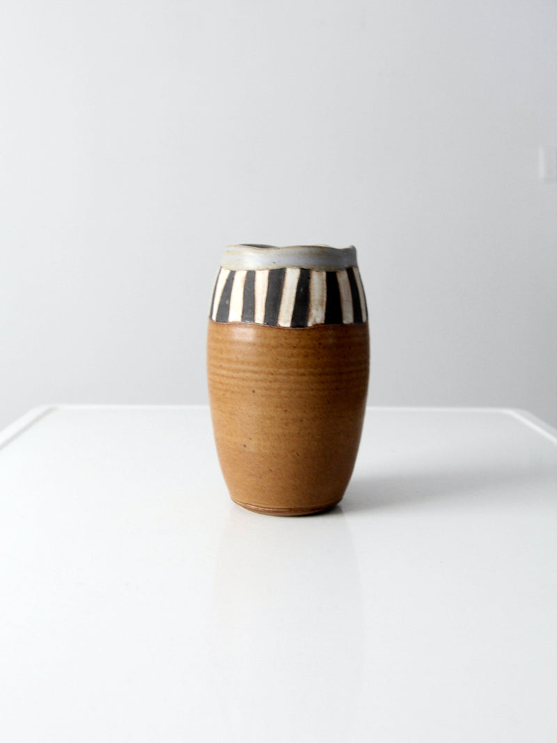 vintage signed studio pottery vase