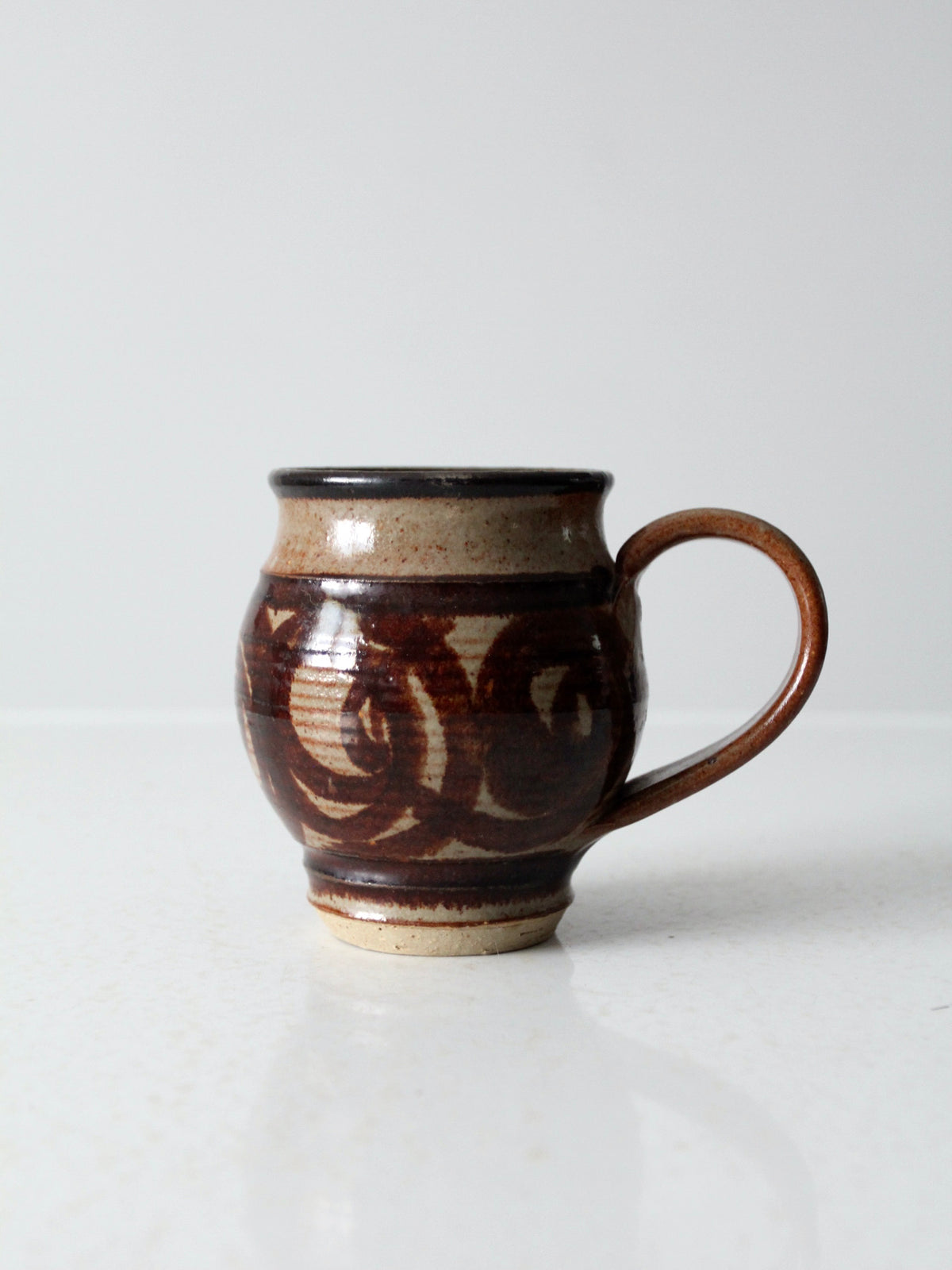 vintage large studio pottery mug