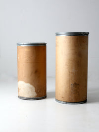 vintage industrial farm bins pair