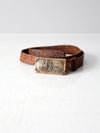 vintage kid's tooled leather belt