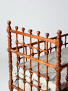 antique Victorian wooden frame bed