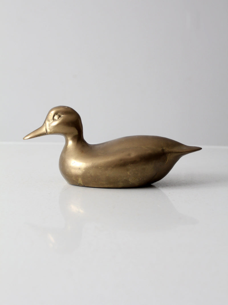 mid century brass duck