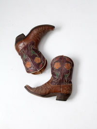 vintage 50s Acme inlay boots, size 10 D