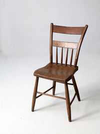 antique plank seat chair