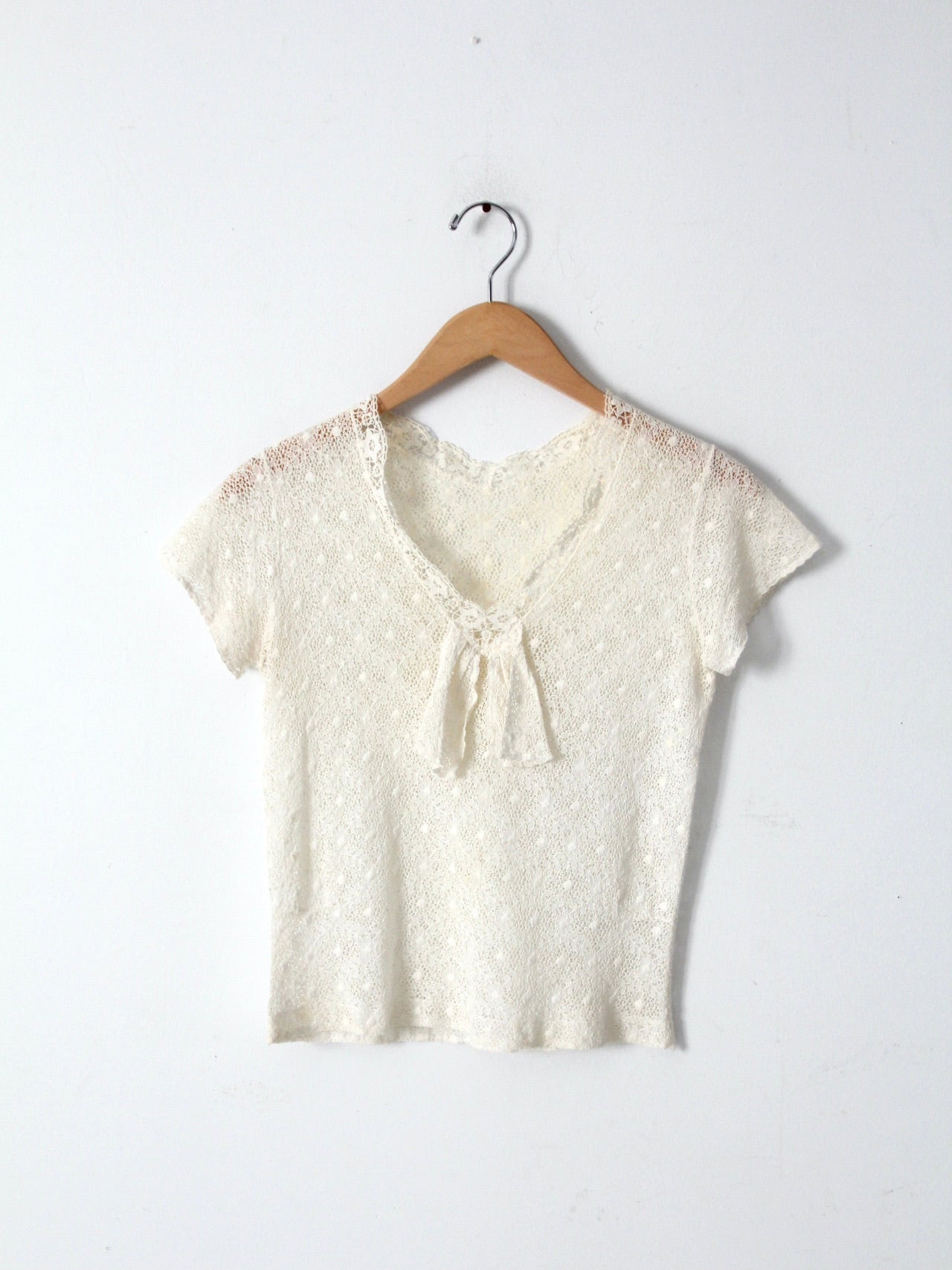 vintage white lace blouse