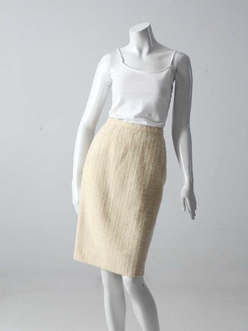 vintage 60s Brentwood boucle skirt