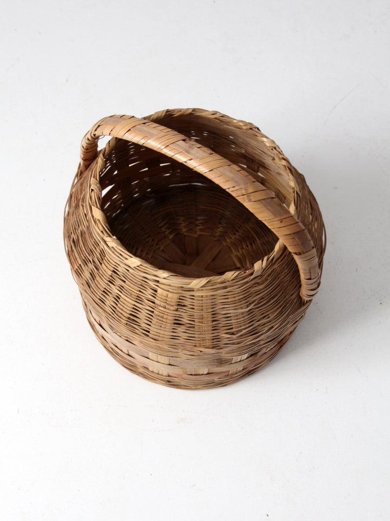 antique woven carrying basket