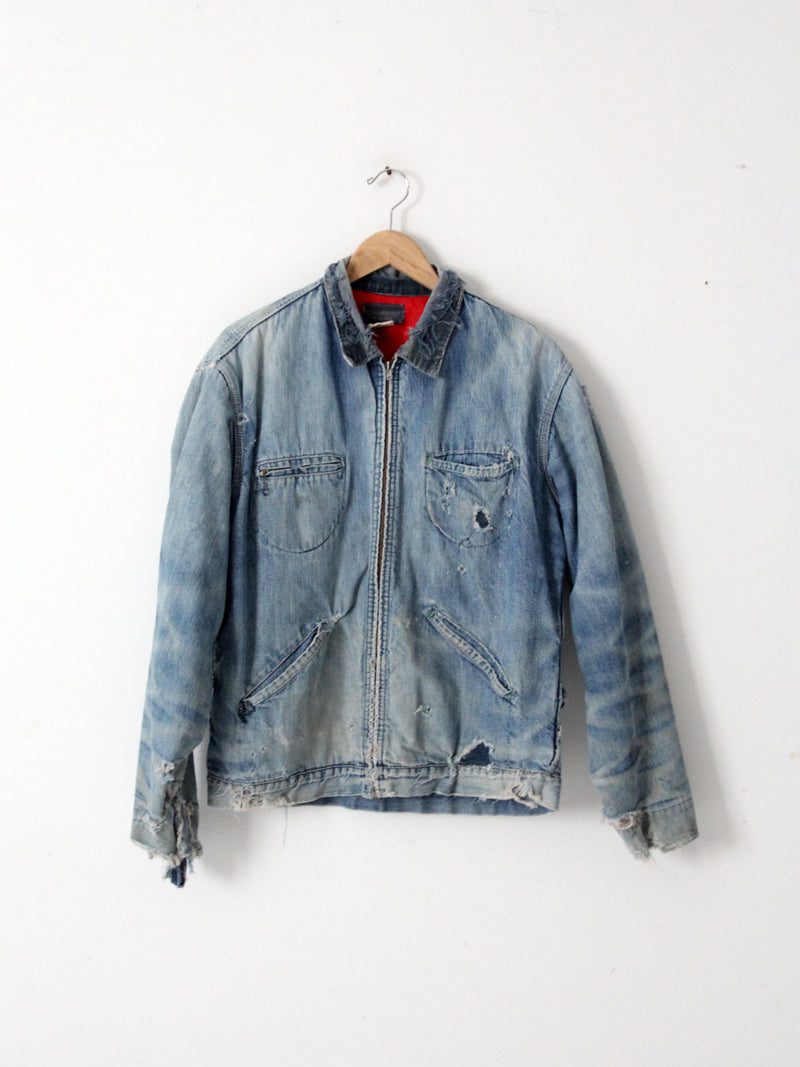 vintage distressed Osh Kosh denim work jacket