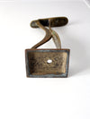 antique brass shoe rest stand