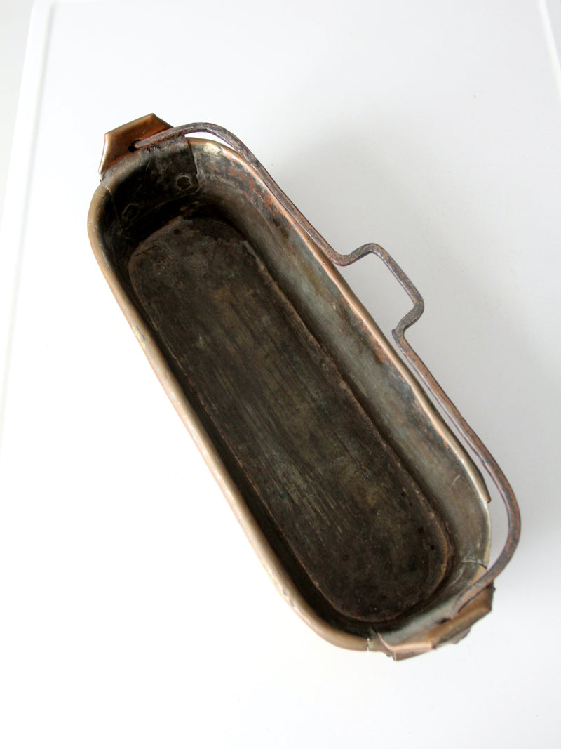antique copper fish kettle or poissonniere