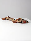 vintage kilim mules, size 8