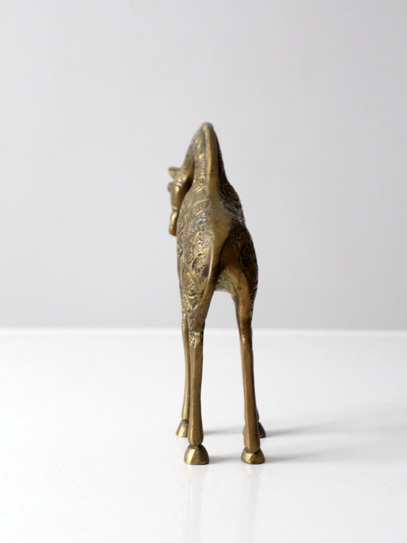 mid-century brass giraffe